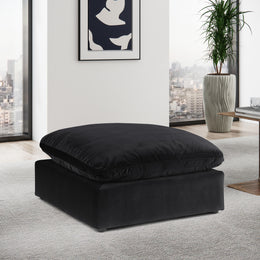 Meridian Comfy Black Velvet Modular Ottoman