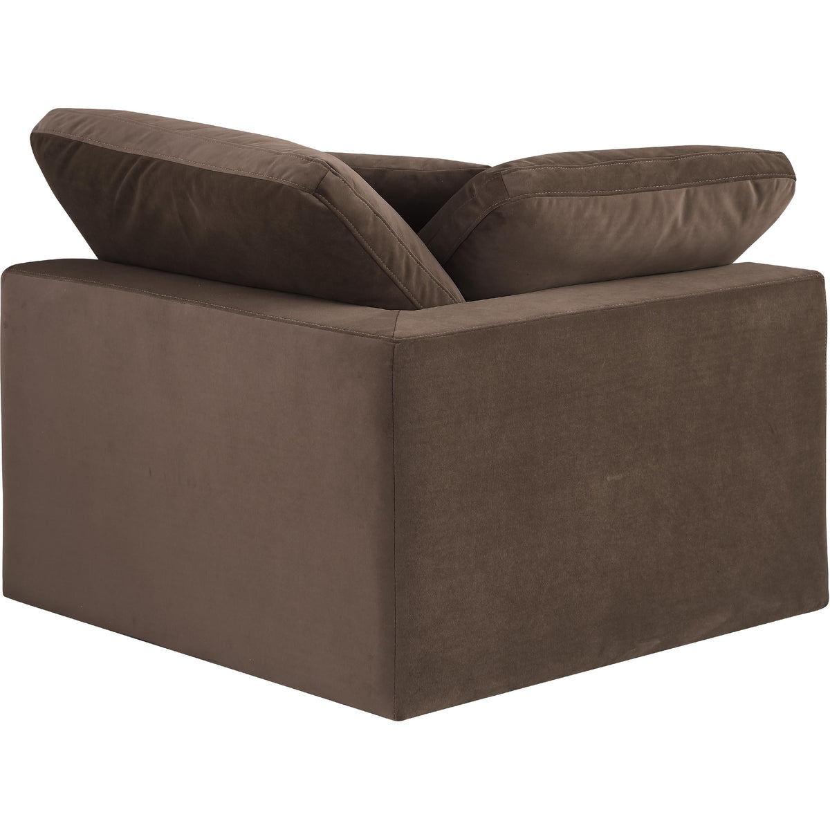 Meridian Comfy Brown Velvet Modular Corner Chair