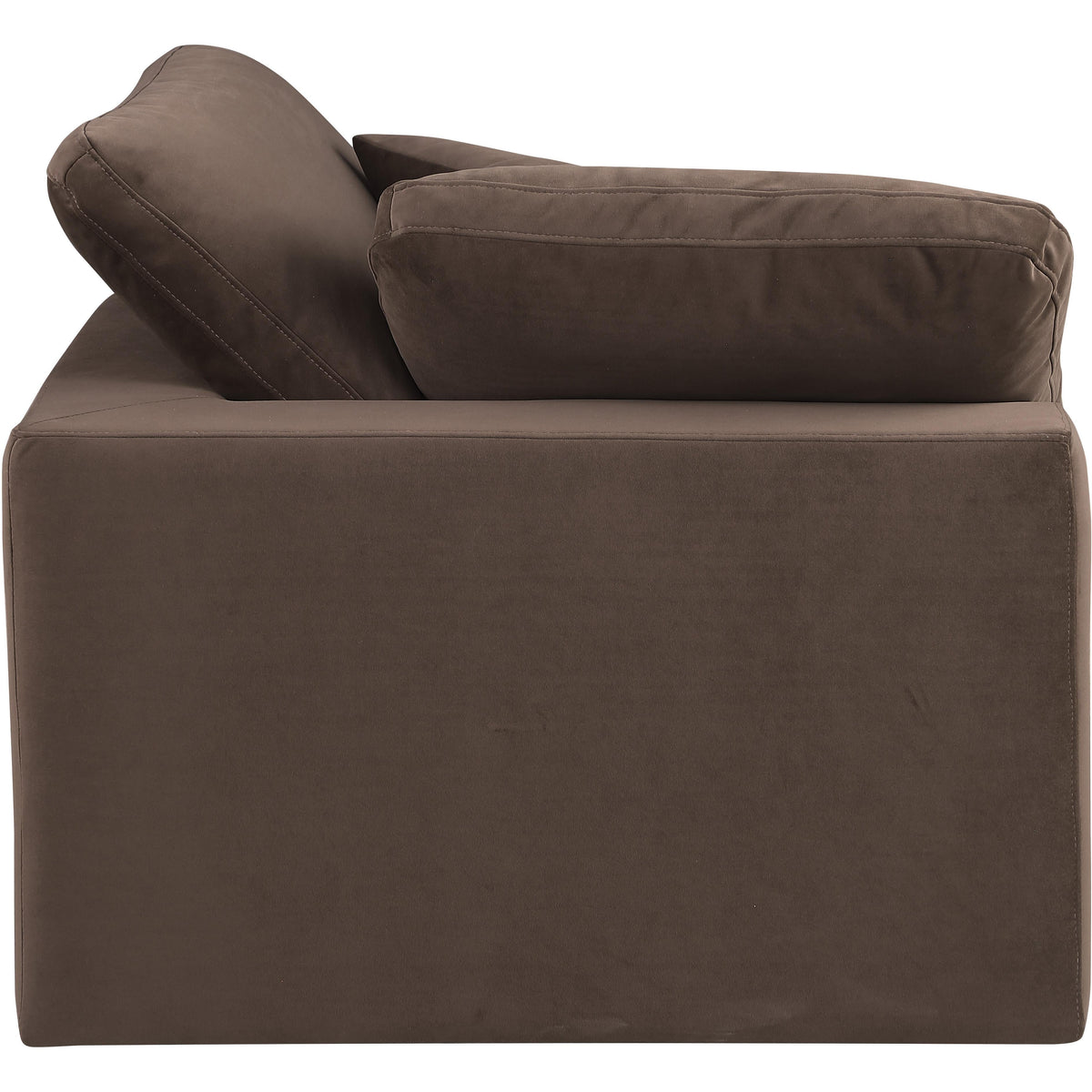 Meridian Comfy Brown Velvet Modular Corner Chair
