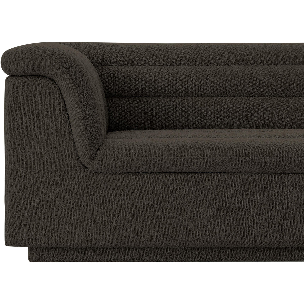Meridian Cascade Brown Boucle Fabric Chair