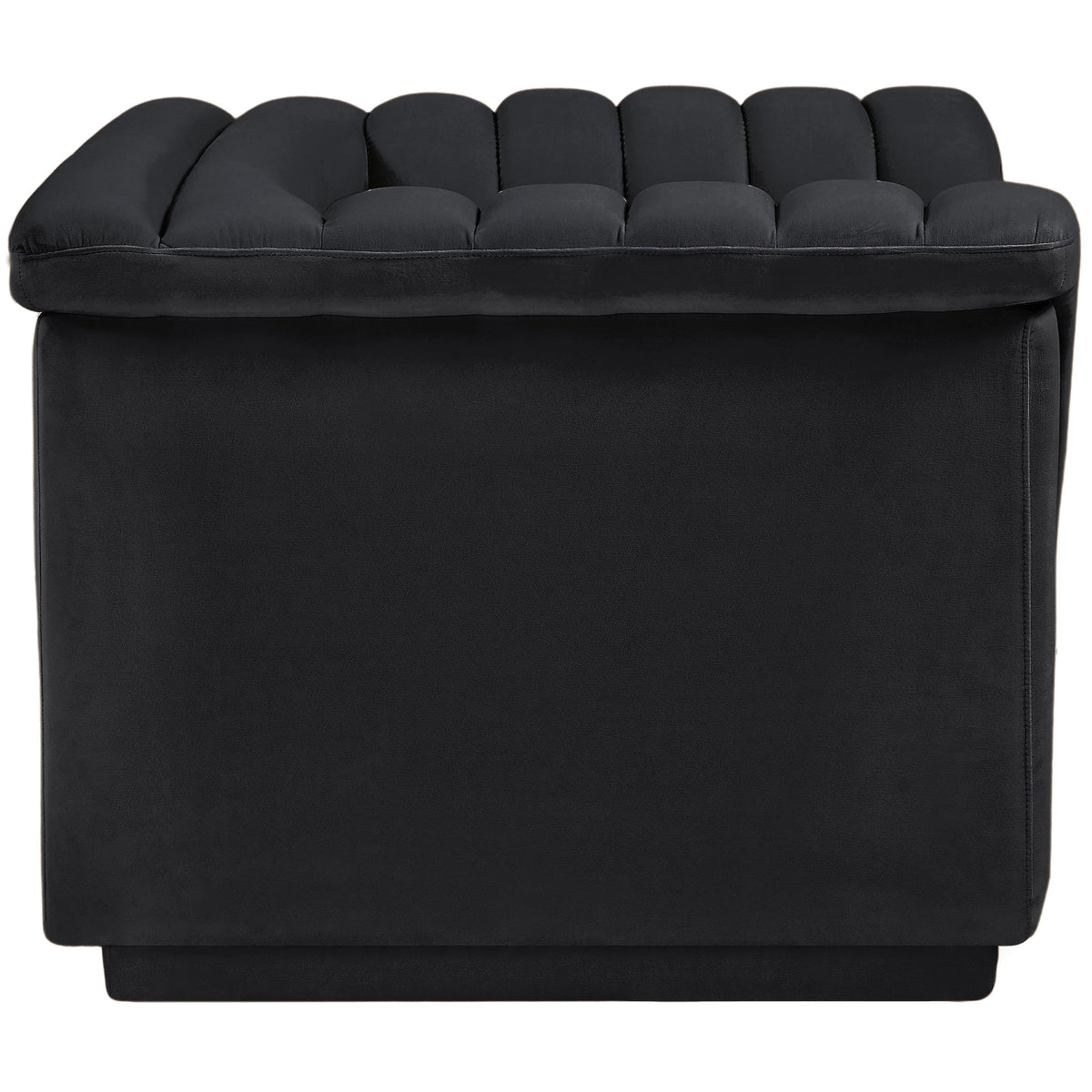Meridian Cascade Black Velvet Fabric Chair