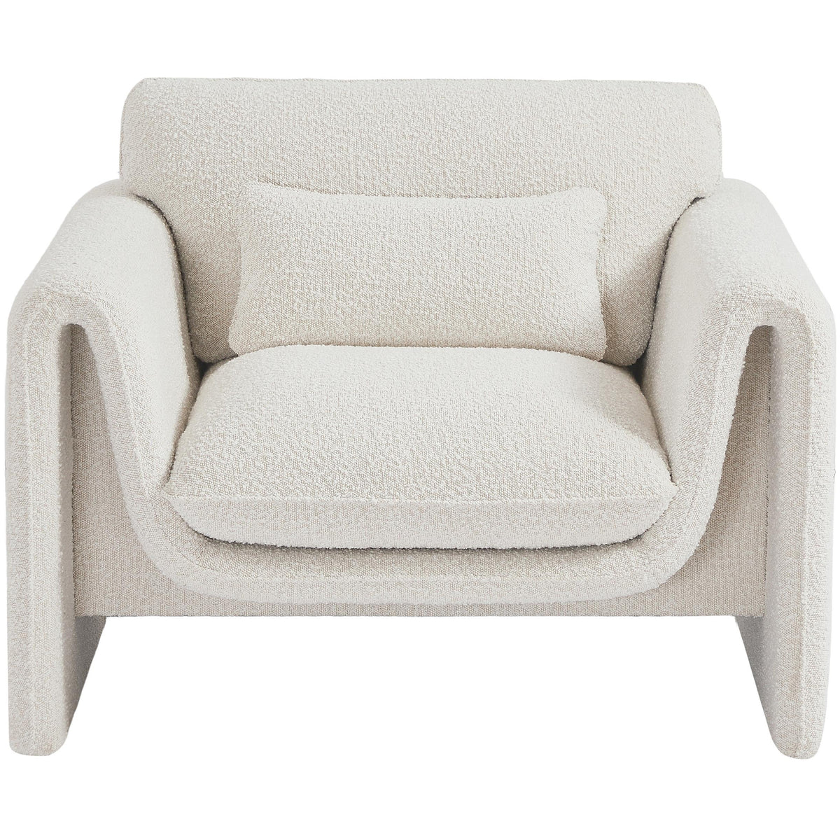 Meridian Stylus Cream Boucle Fabric Chair