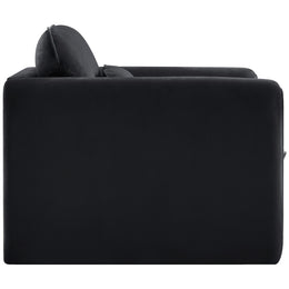 Meridian Sloan Black Velvet Fabric Chair
