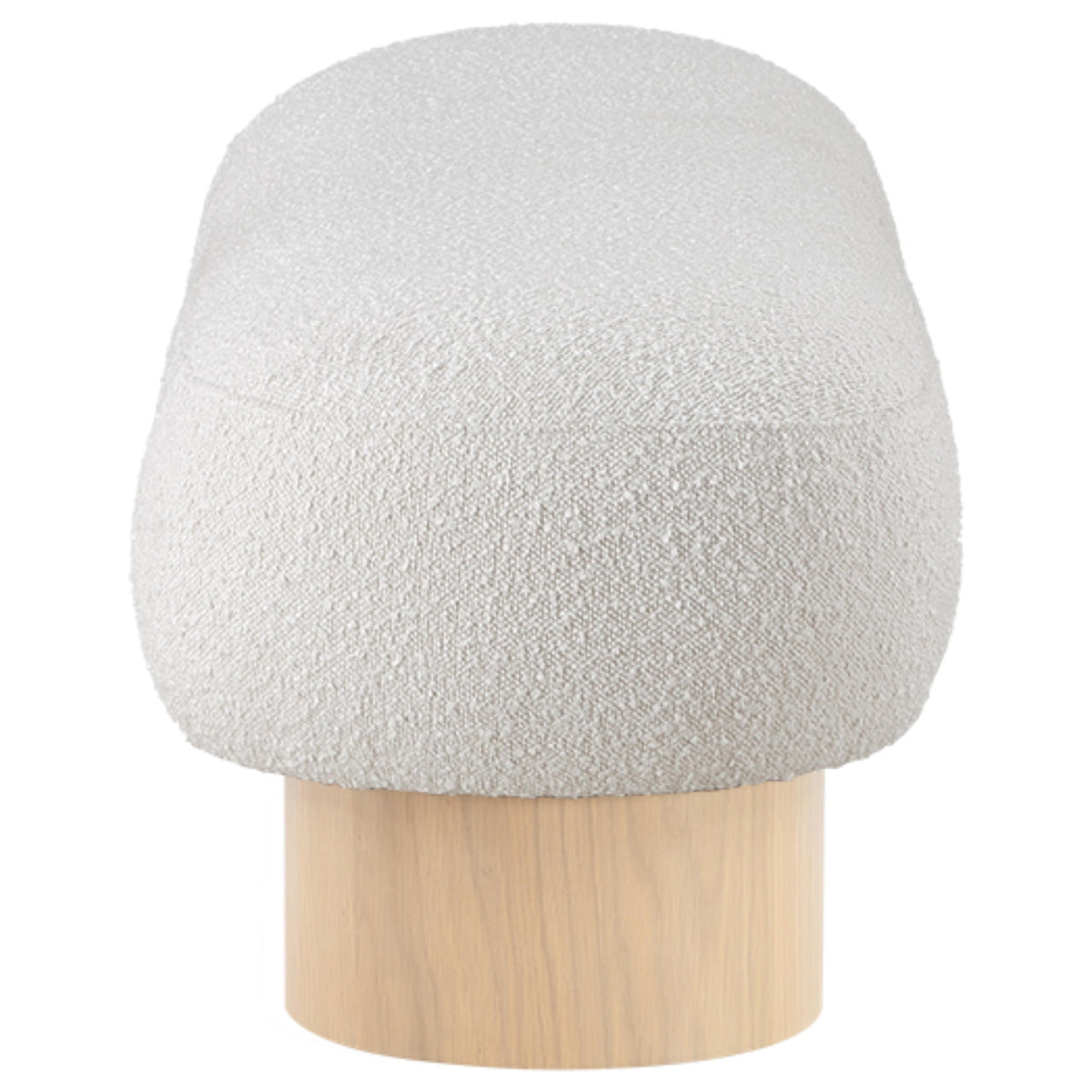 Meridian Robertson Cream Boucle Fabric Bench