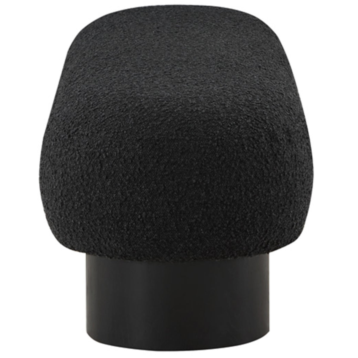 Meridian Robertson Black Boucle Fabric Bench