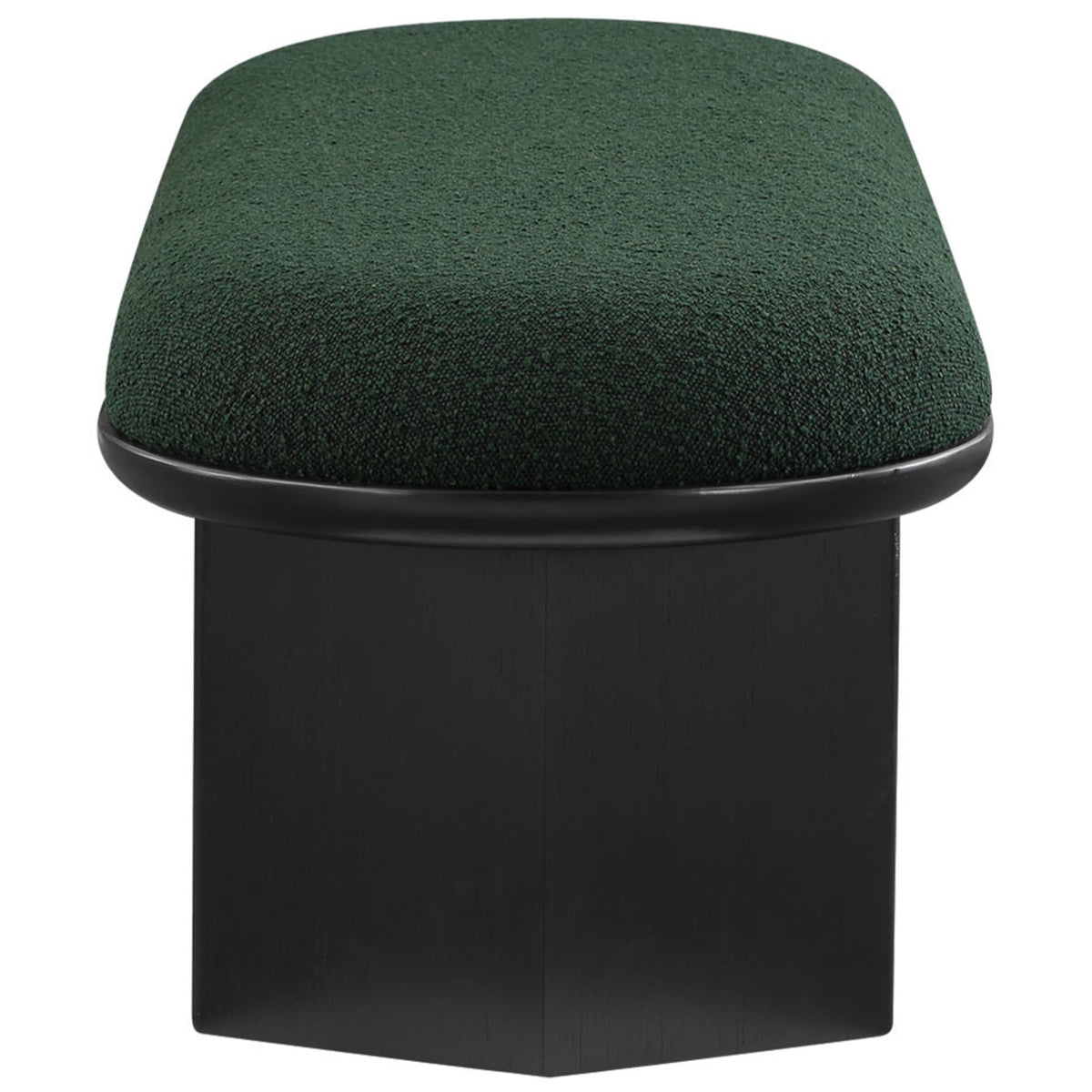 Meridian Wilshire Green Boucle Fabric Bench
