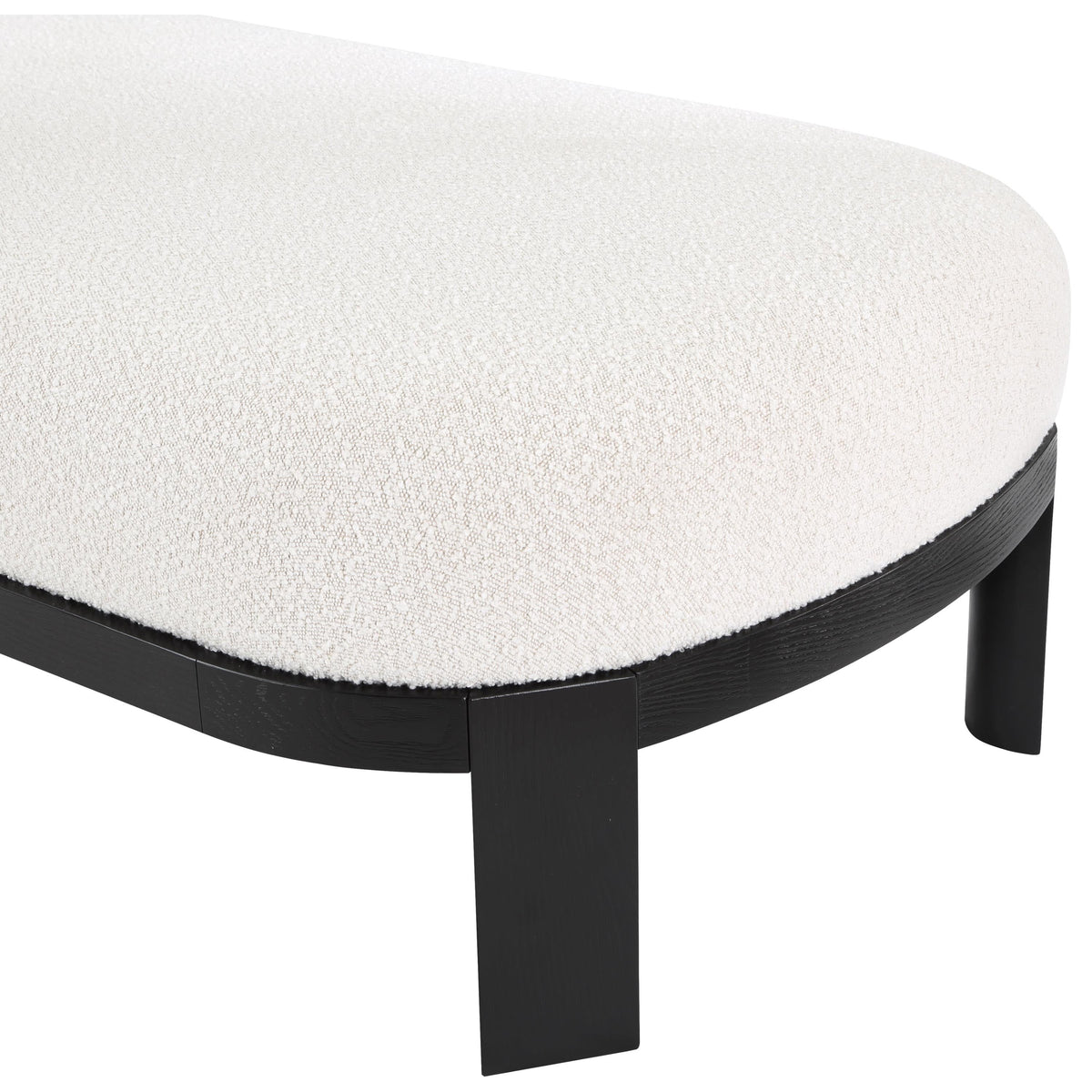 Meridian Maybourne Cream Boucle Fabric Chaise/Bench