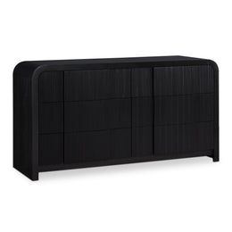 Meridian Fluted Black Dresser