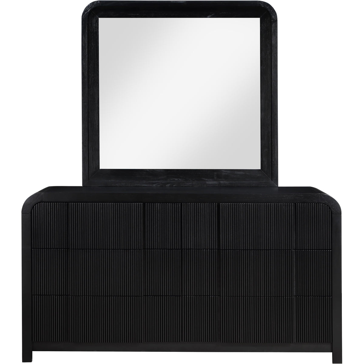 Meridian Fluted Black Dresser