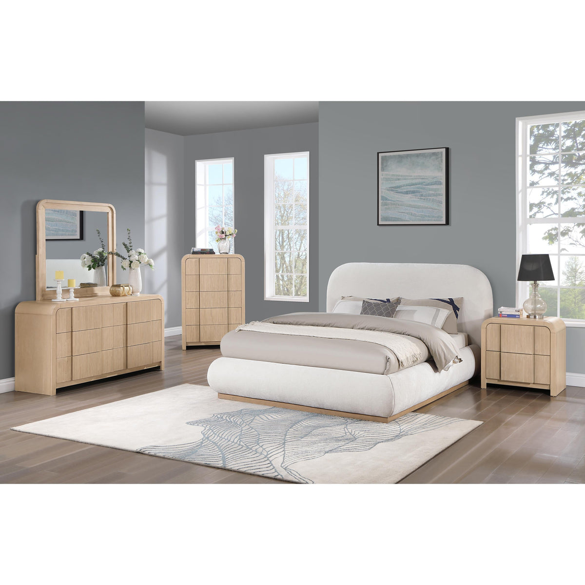 Meridian Fluted Natural Mirror