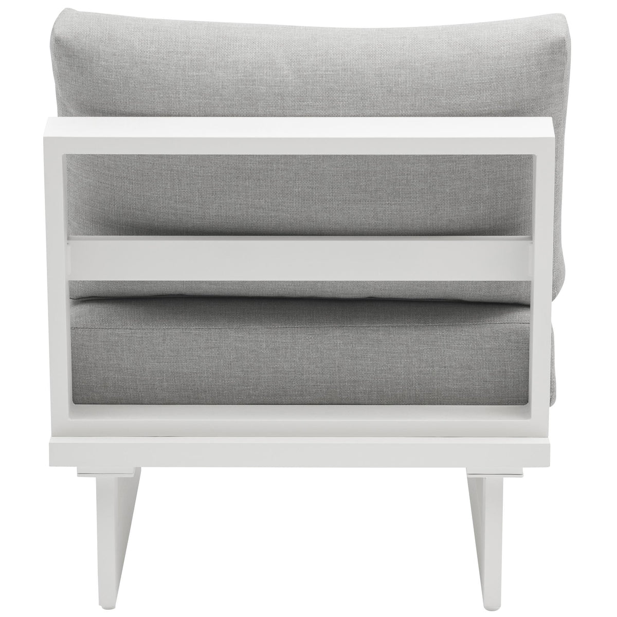 Meridian Maldives Grey Water Resistant Fabric Outdoor Patio Armless Chair