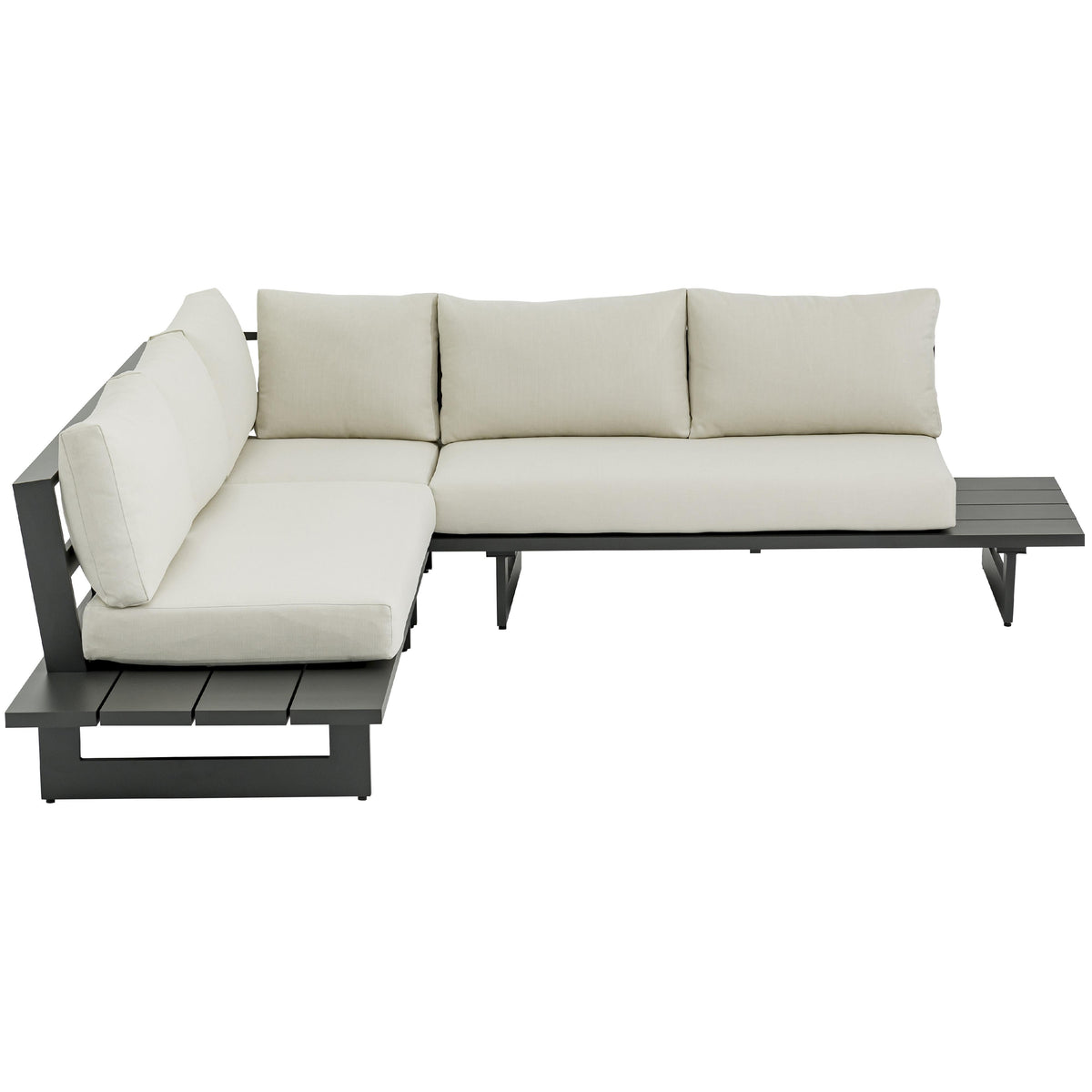 Meridian Maldives Cream Water Resistant Fabric Outdoor Patio Sectional (3 Boxes)