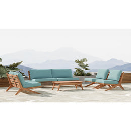 Meridian Tahiti Blue Water Resistant Fabric Outdoor Chair