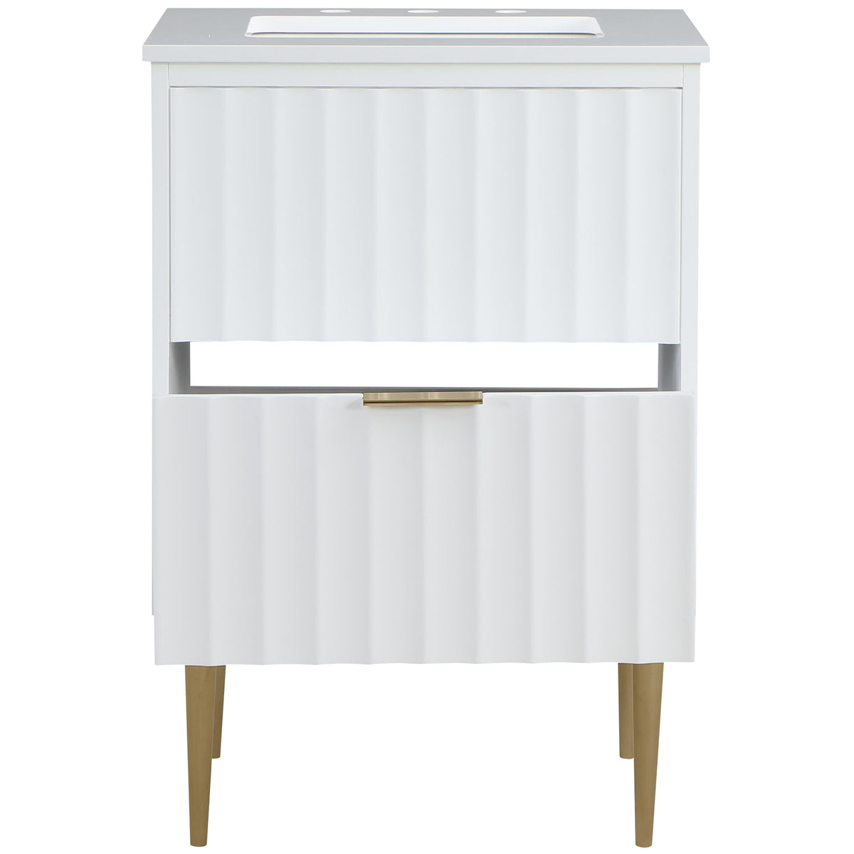 Meridian Modernist White Bathroom Vanity