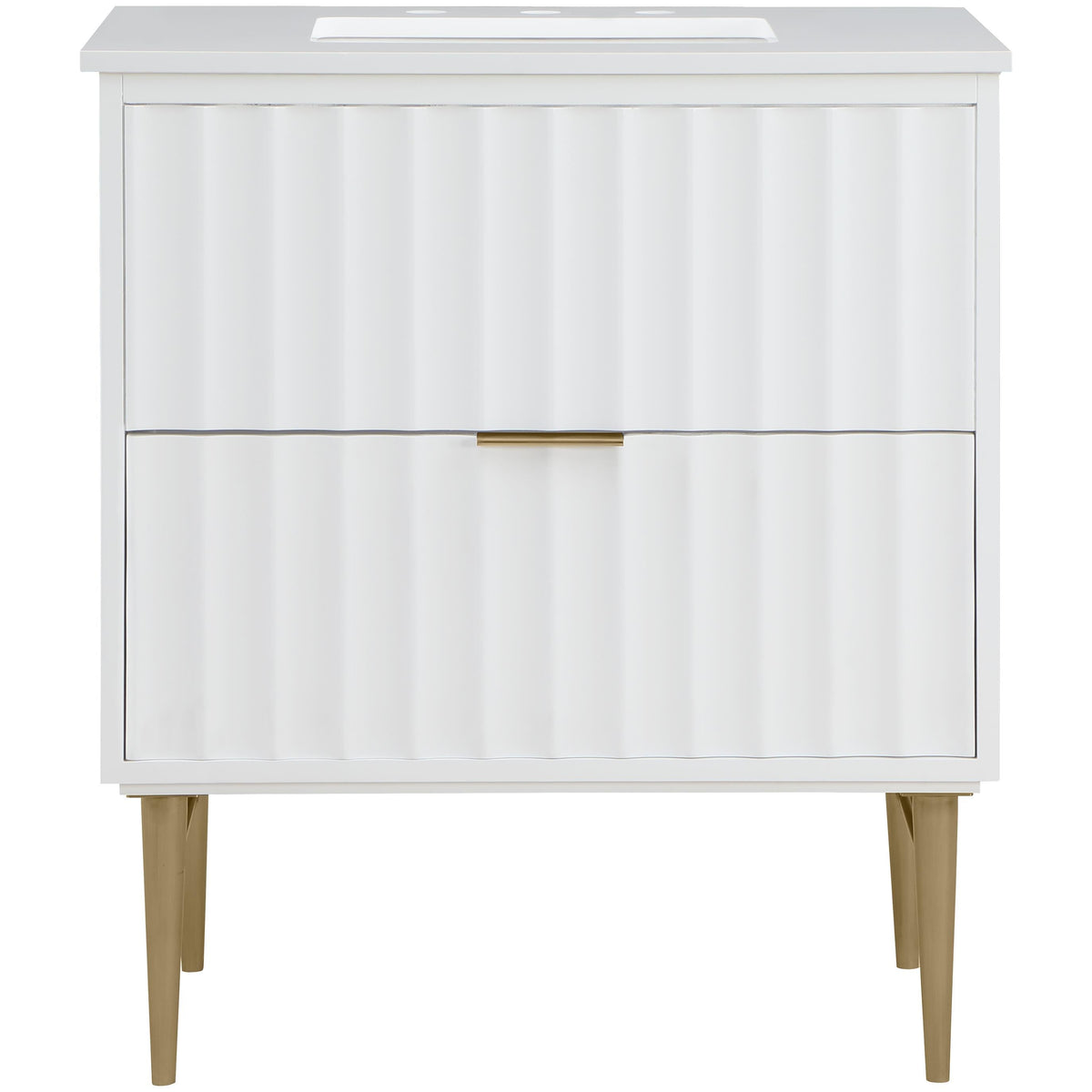 Meridian Modernist White Bathroom Vanity