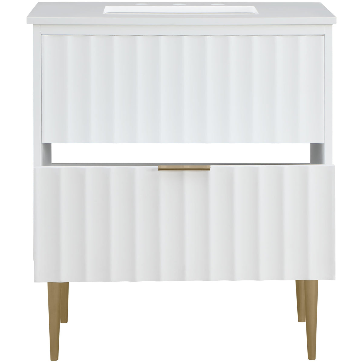 Meridian Modernist White Bathroom Vanity