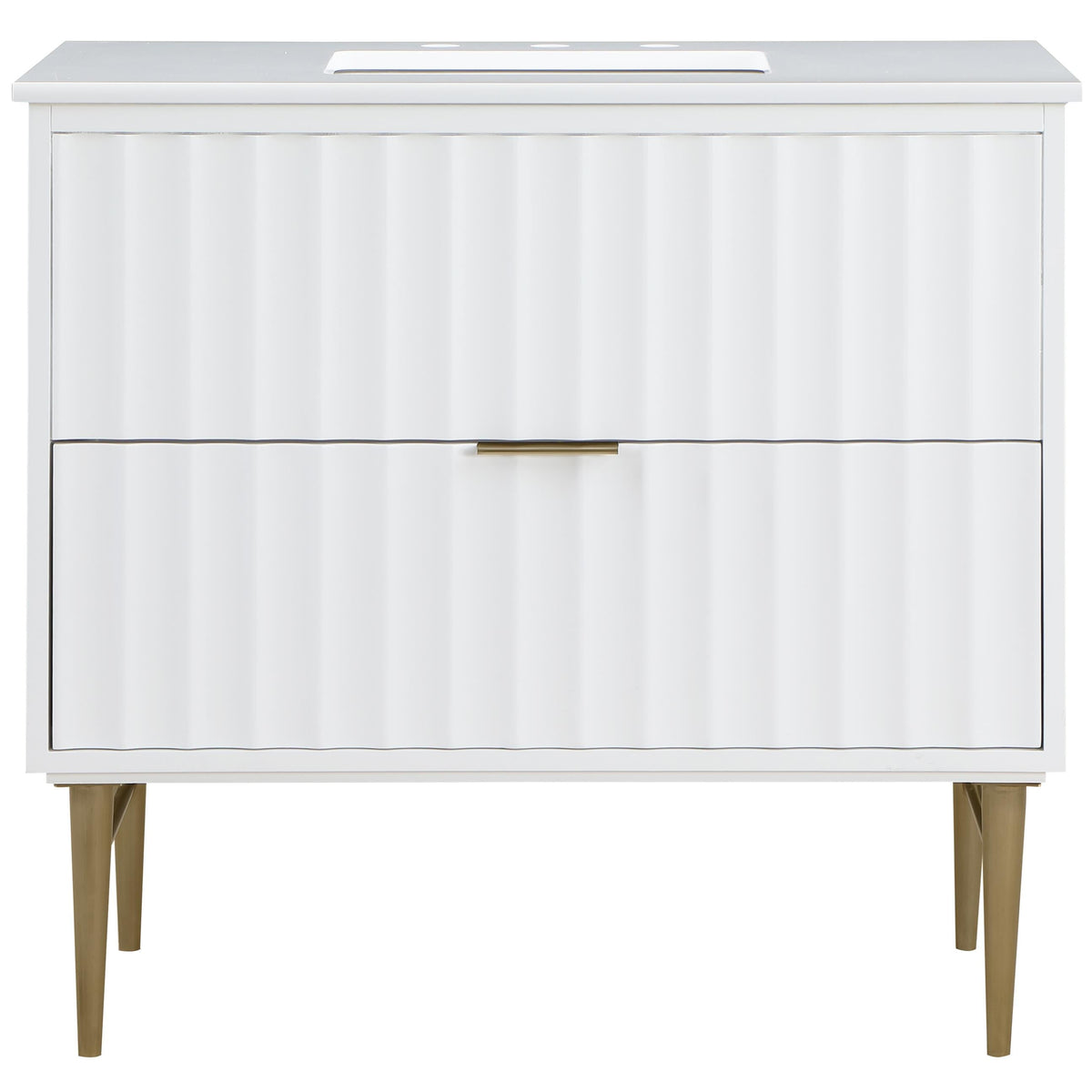 Meridian Modernist White Bathroom Vanity