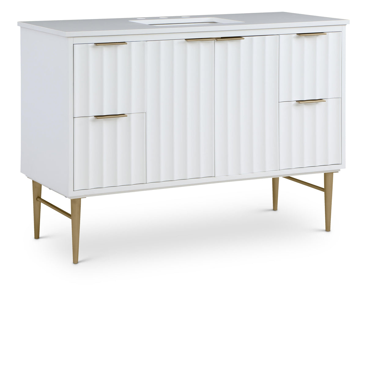 Meridian Modernist White Bathroom Vanity