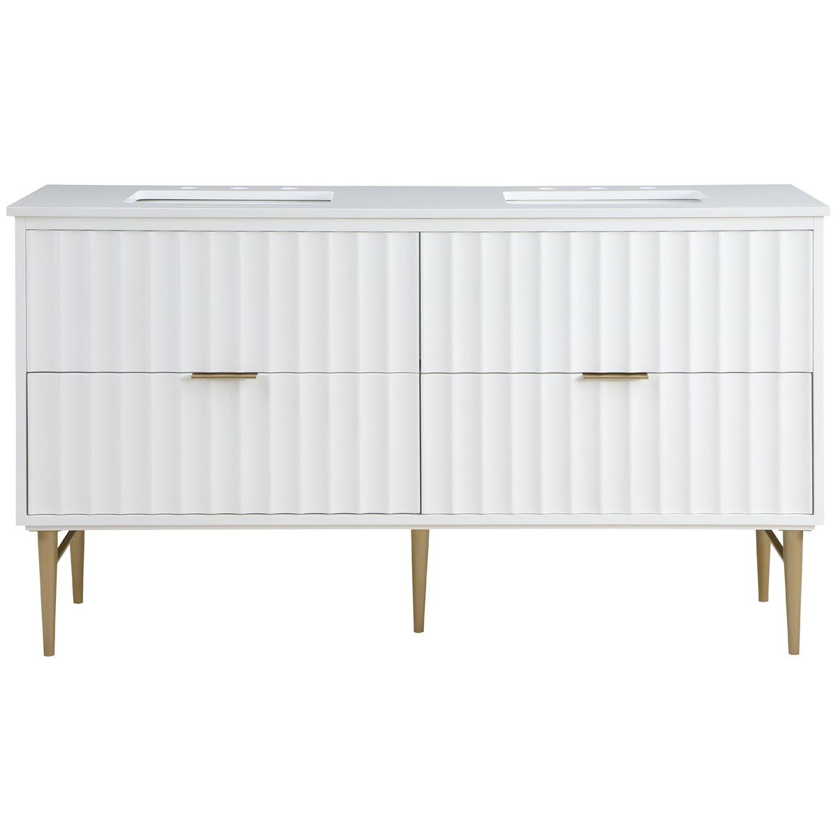 Meridian Modernist White Bathroom Vanity