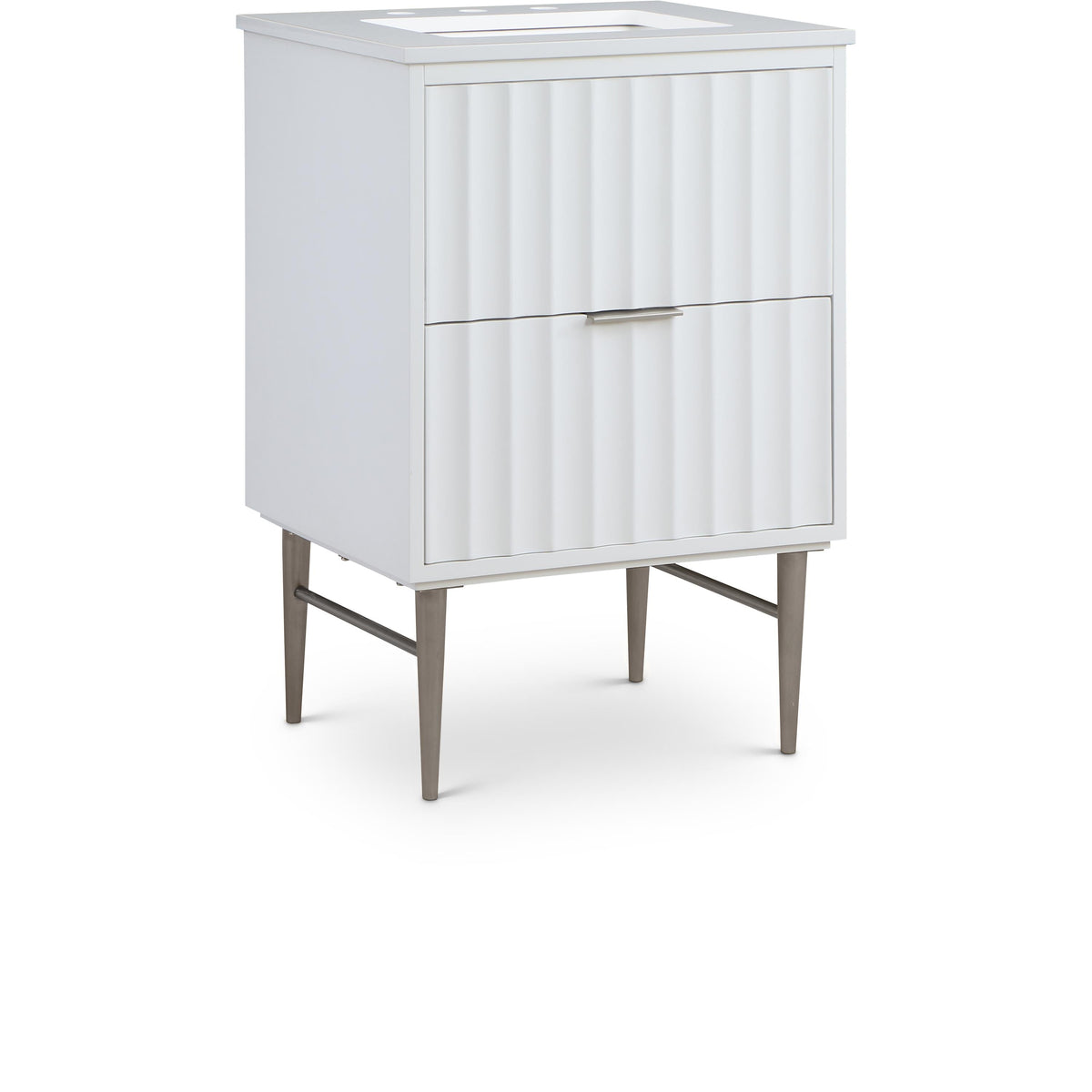 Meridian Modernist White Bathroom Vanity