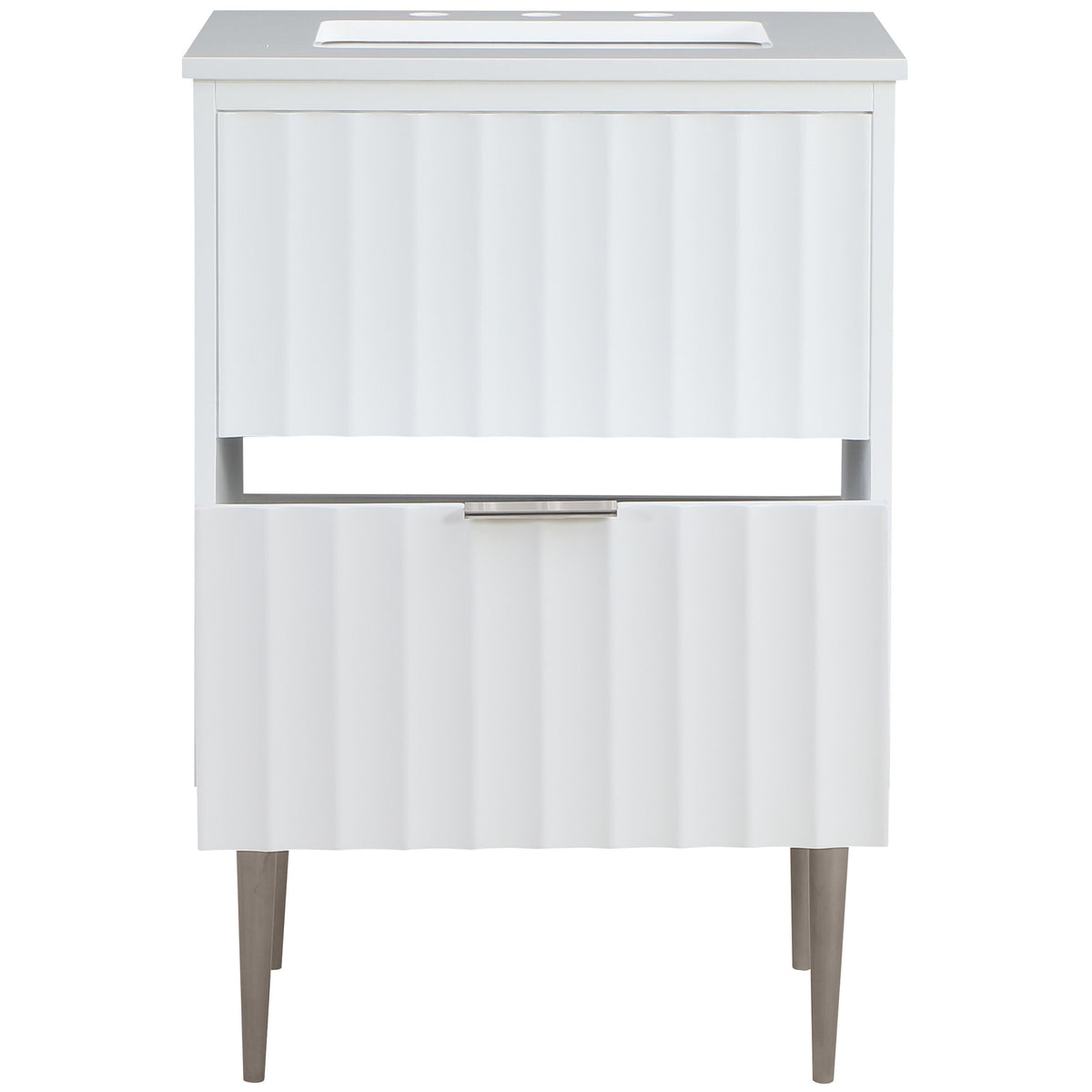 Meridian Modernist White Bathroom Vanity