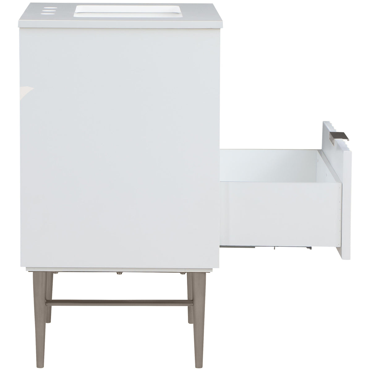 Meridian Modernist White Bathroom Vanity