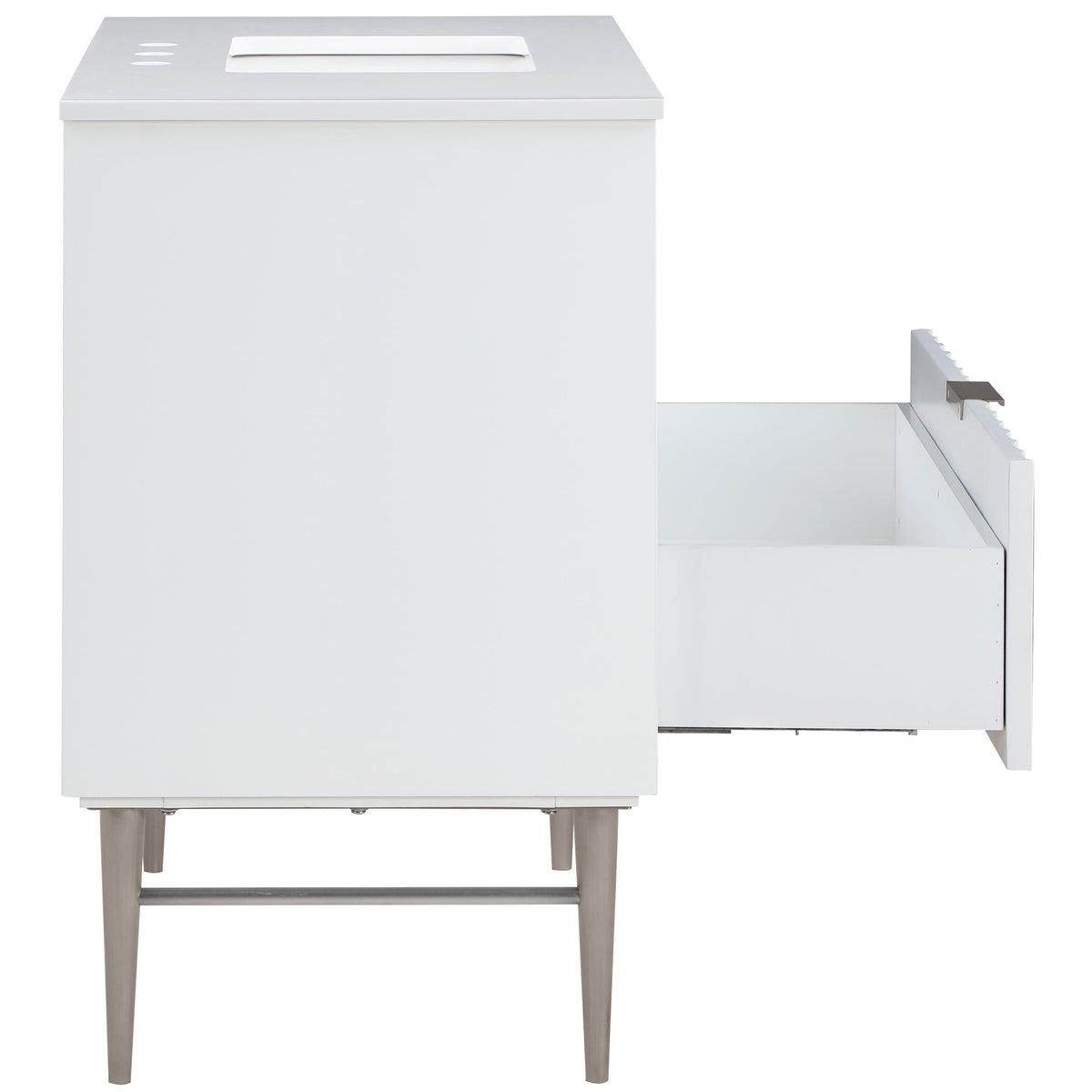 Meridian Modernist White Bathroom Vanity