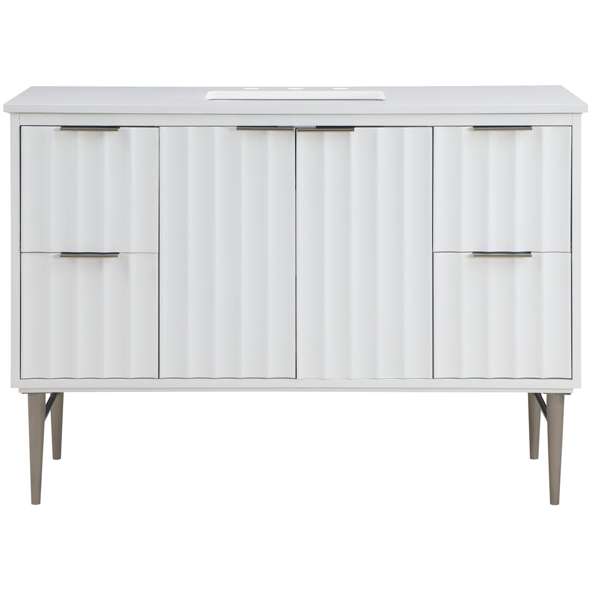 Meridian Modernist White Bathroom Vanity