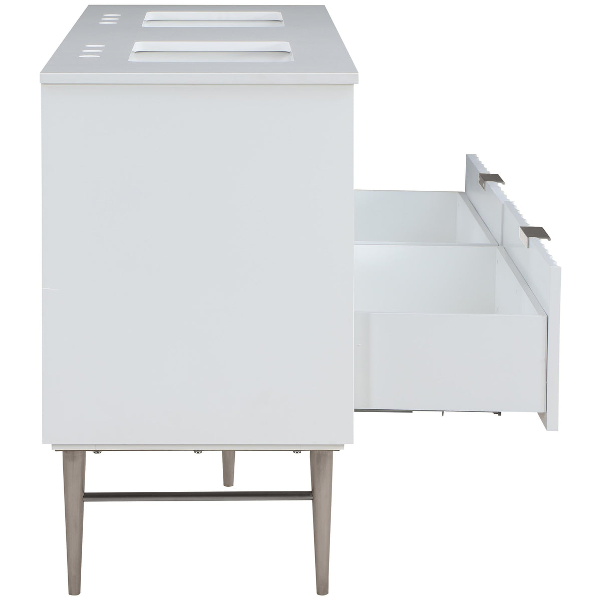 Meridian Modernist White Bathroom Vanity