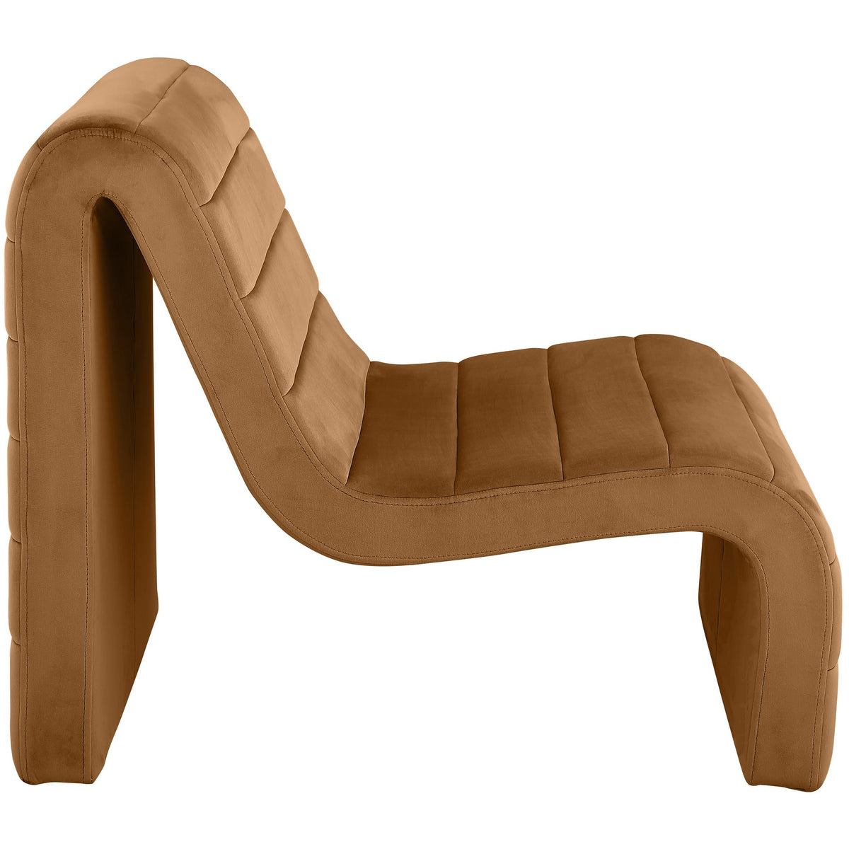 Meridian Ivy Saddle Velvet Accent Chair