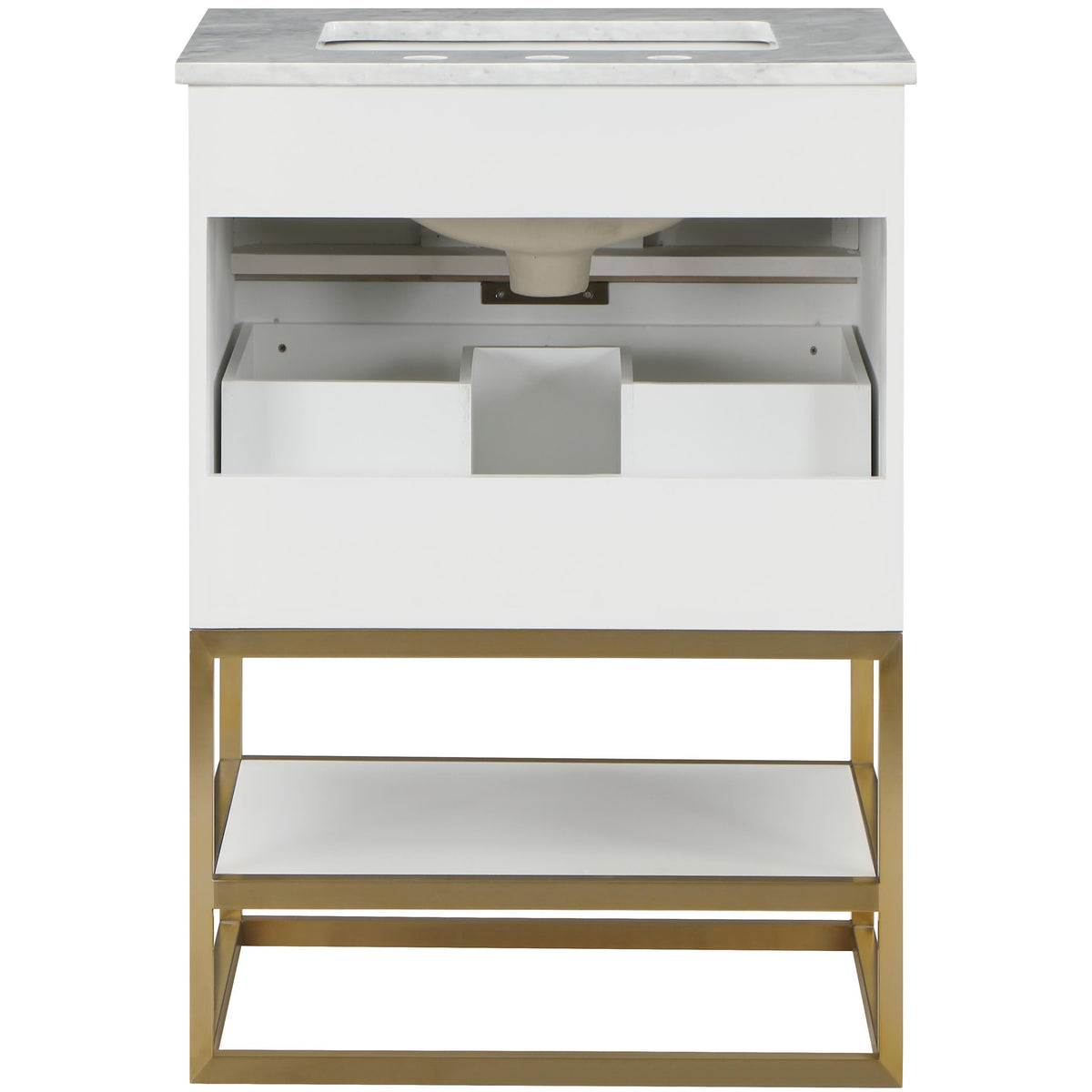 Meridian Monad White Bathroom Vanity