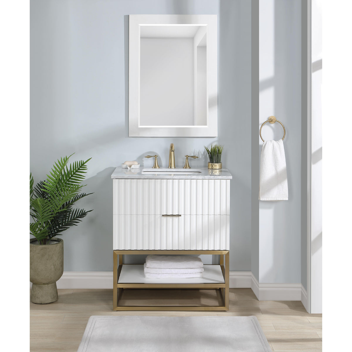 Meridian Monad White Bathroom Vanity