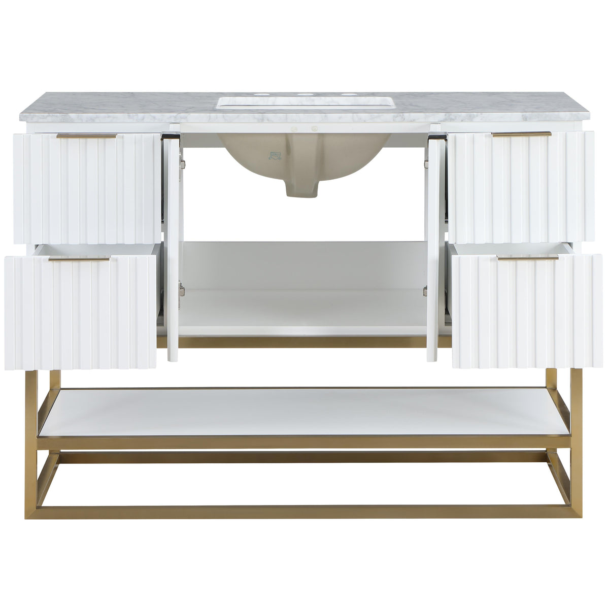 Meridian Monad White Bathroom Vanity