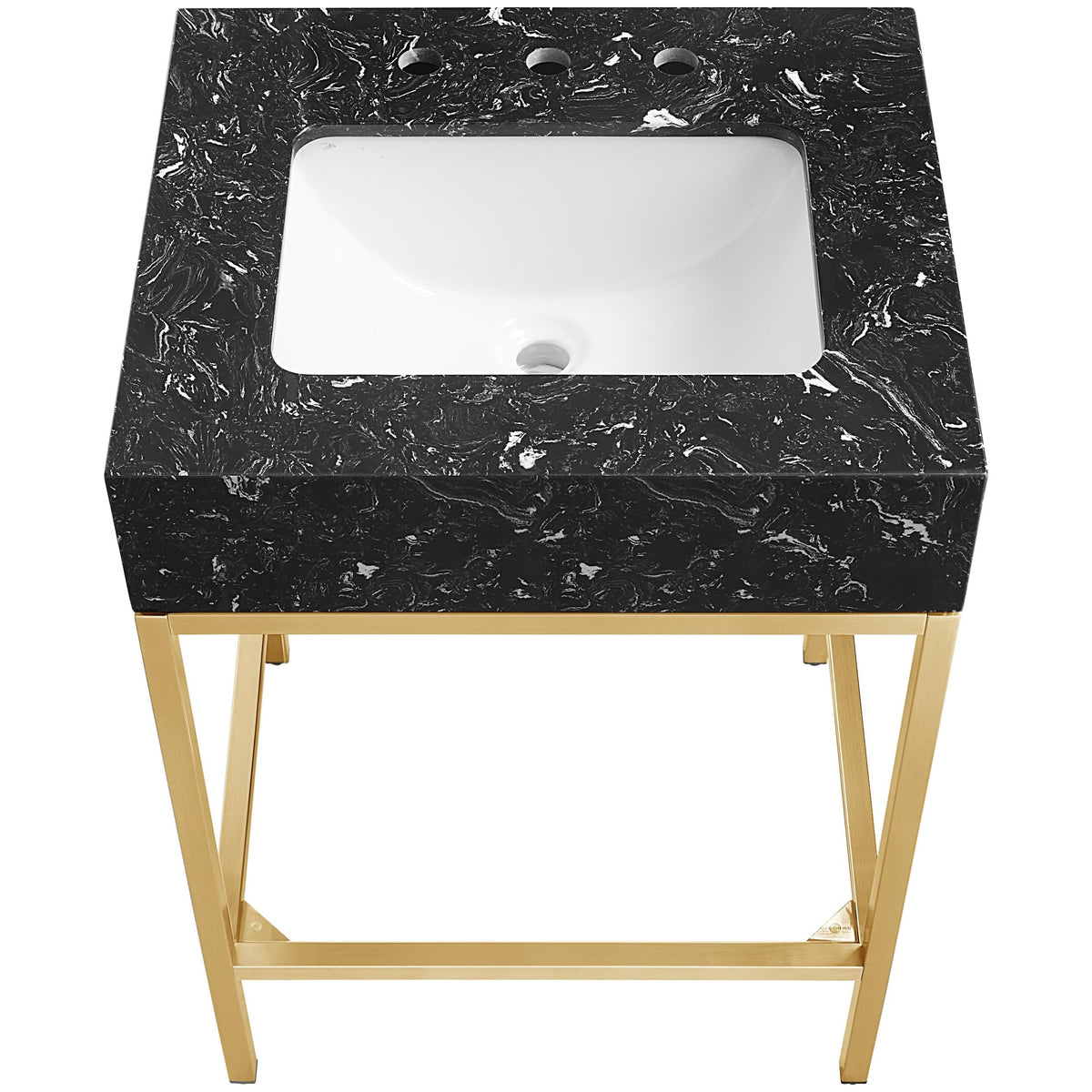 Meridian Marmo Black Engineered Marble Bathroom Vanity