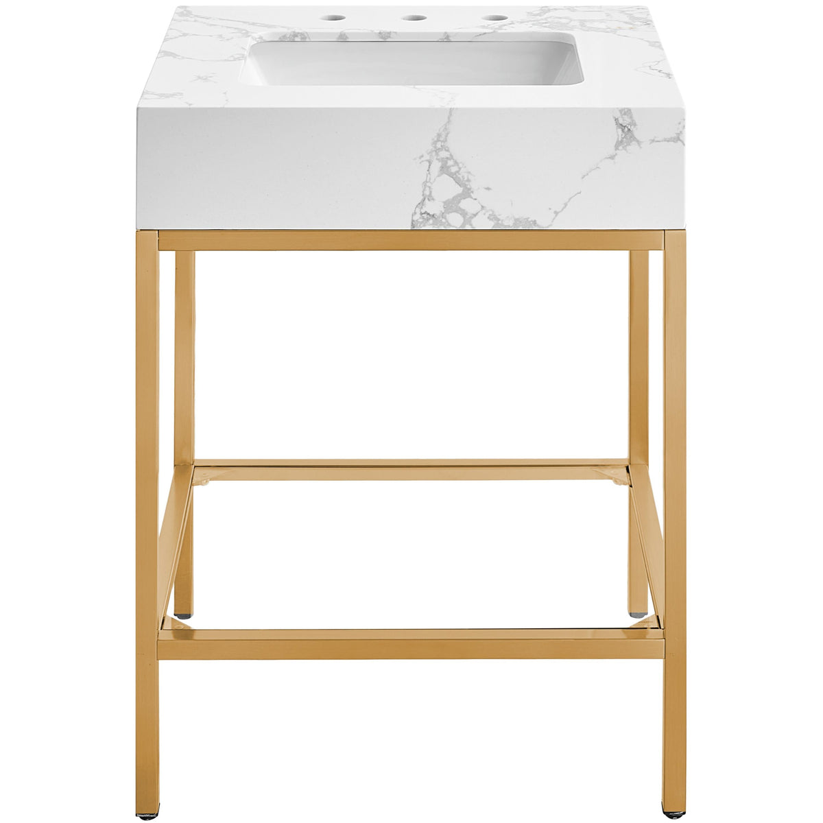 Meridian Marmo White Engineered Marble Bathroom Vanity