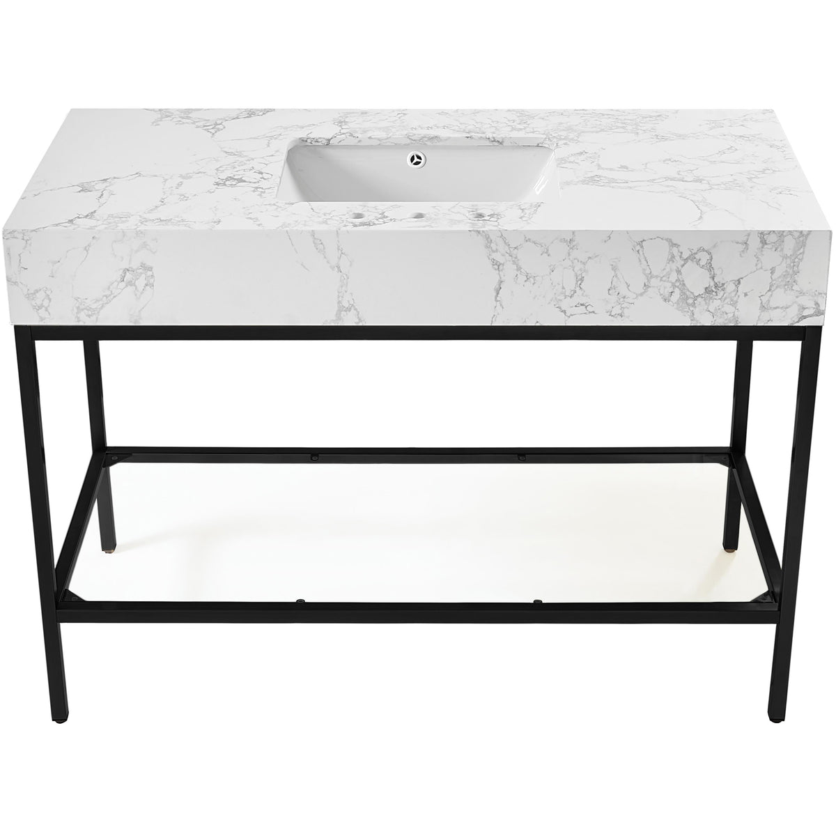 Meridian Marmo White Engineered Marble Bathroom Vanity