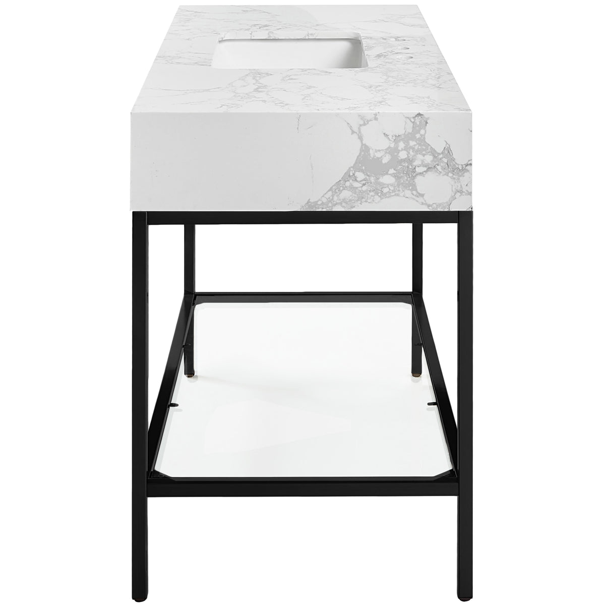 Meridian Marmo White Engineered Marble Bathroom Vanity