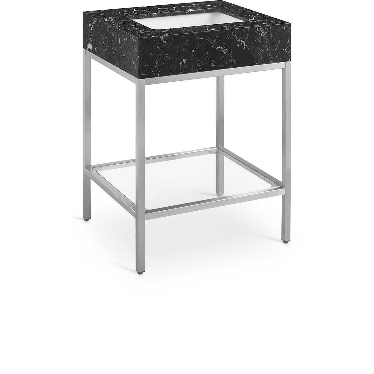 Meridian Marmo Black Engineered Marble Bathroom Vanity