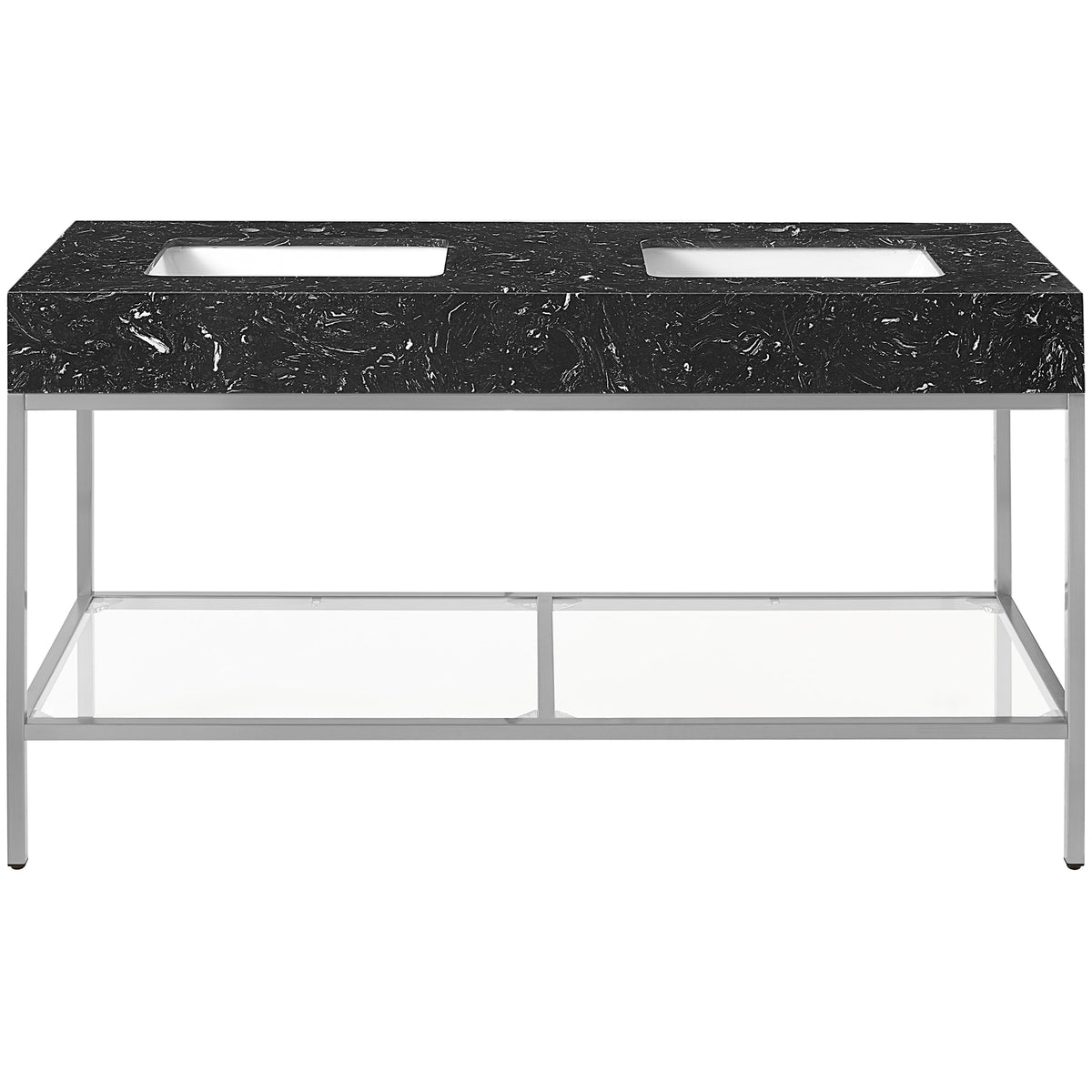 Meridian Marmo Black Engineered Marble Bathroom Vanity
