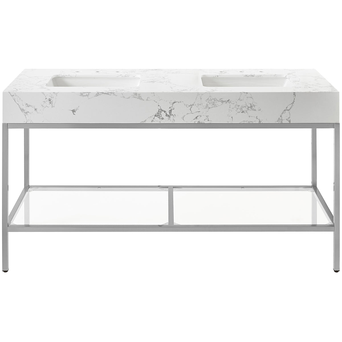 Meridian Marmo White Engineered Marble Bathroom Vanity