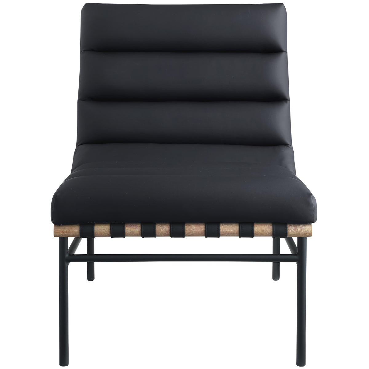 Meridian Burke Black Vegan Leather Accent Chair