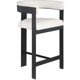 Meridian Romeo Cream Vegan Leather Counter Stool