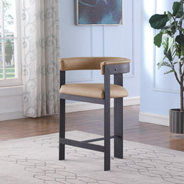 Meridian Romeo Tan Vegan Leather Counter Stool