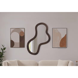 Meridian Oblique Brown Mirror