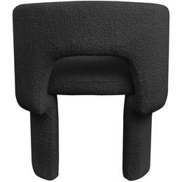 Meridian Emmet Black Boucle Fabric Dining Chair / Accent Chair
