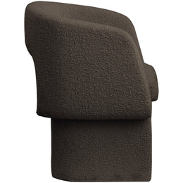 Meridian Emmet Brown Boucle Fabric Dining Chair / Accent Chair