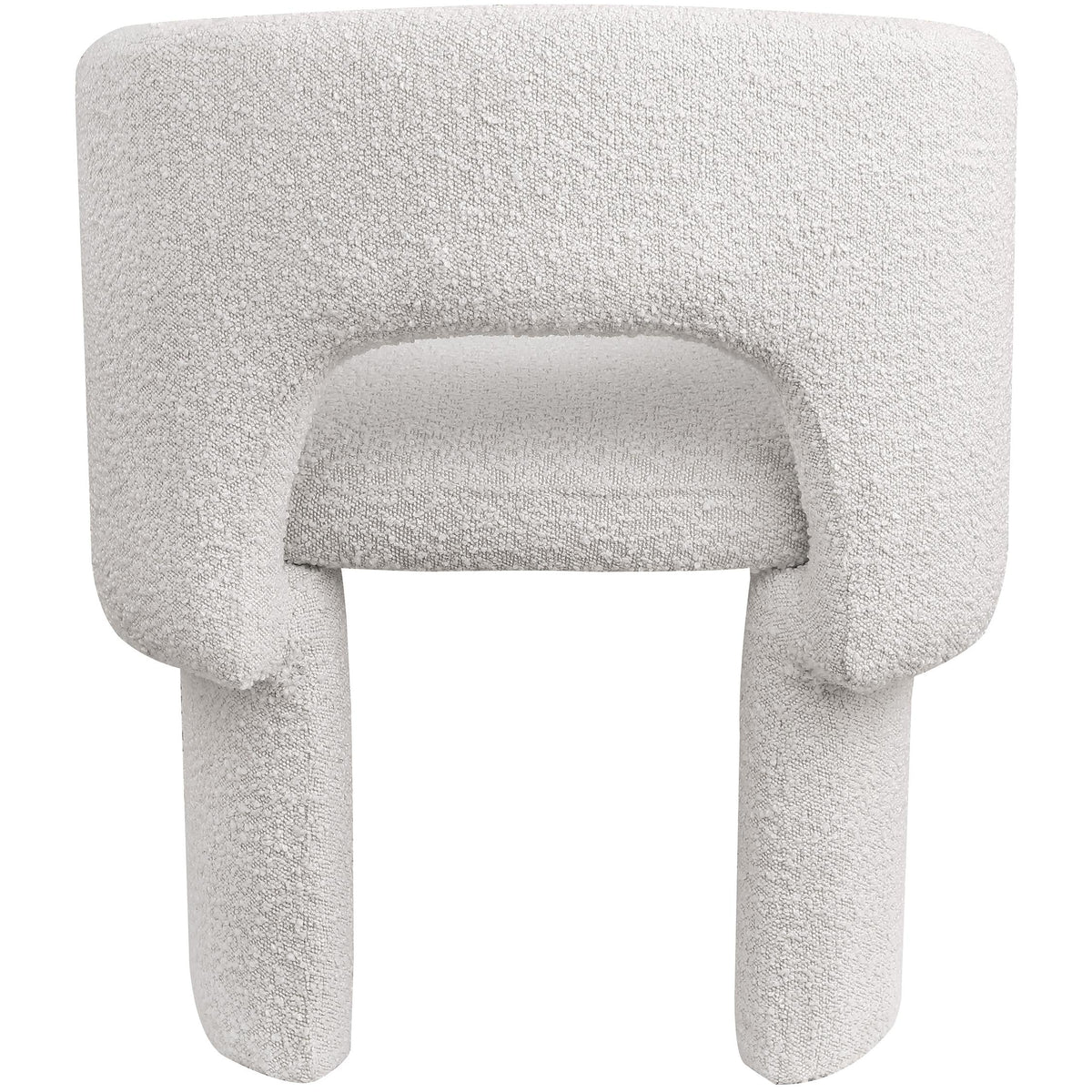 Meridian Emmet Cream Boucle Fabric Dining Chair / Accent Chair