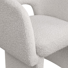 Meridian Emmet Cream Boucle Fabric Dining Chair / Accent Chair