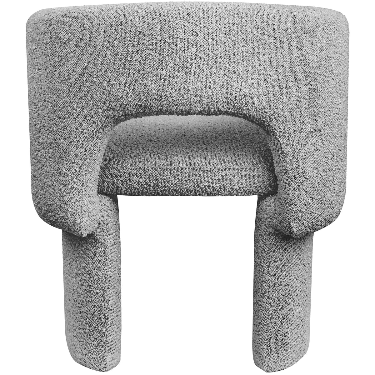 Meridian Emmet Grey Boucle Fabric Dining Chair / Accent Chair