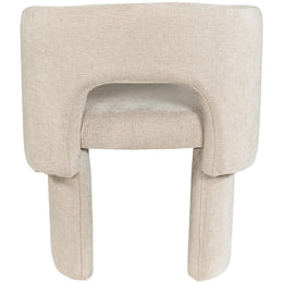 Meridian Emmet Beige Chenille Fabric Dining Chair / Accent Chair